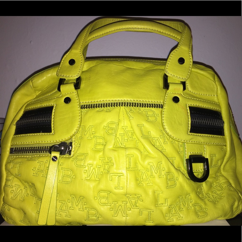 L.A.M.B neon yellow purse